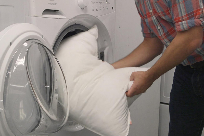 How To Clean Pillows - #2 Placing Pillows In Washer