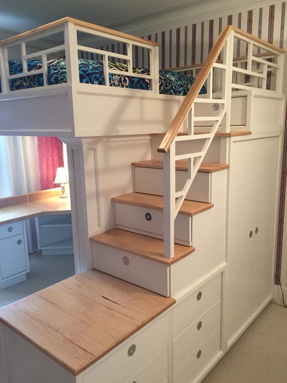 How To Build A Loft Bed Easy Step By, Diy Queen Loft Bed With Stairs