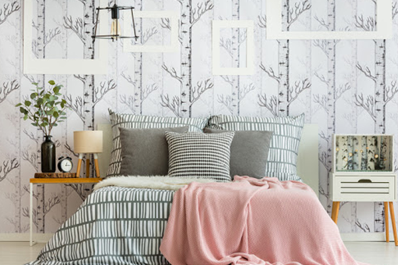 How To Decorate A Bedroom - Statement Wallpaper